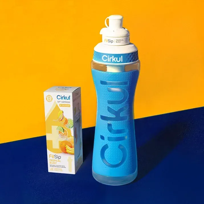 22oz. Blue Grip Squeeze Bottle with FitSipTropical Blast