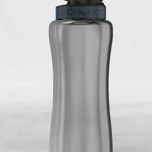 32oz. Black Tint Plastic Bottle with Gray Lid