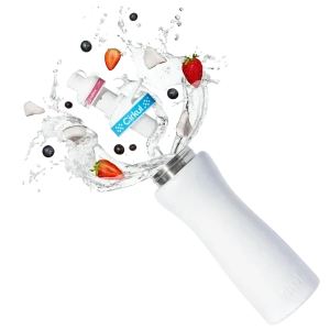 22oz. White Stainless Steel Bottle & Comfort-Grip Lid