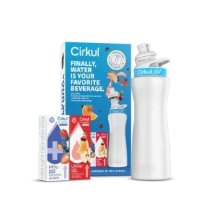 22oz. White Stainless Steel Bottle Starter Kit