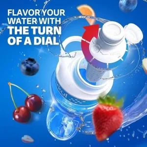 Alternative view of 22oz. Plastic Bottle & Blue Comfort Grip Lid