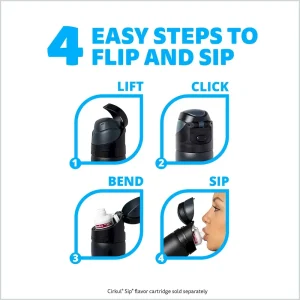 Alternative view of 26oz. Onyx StrawSip™ Flip Bottle