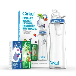 Starter Kit: 32oz. Stainless Steel Bottle, Lid, & Cartridges